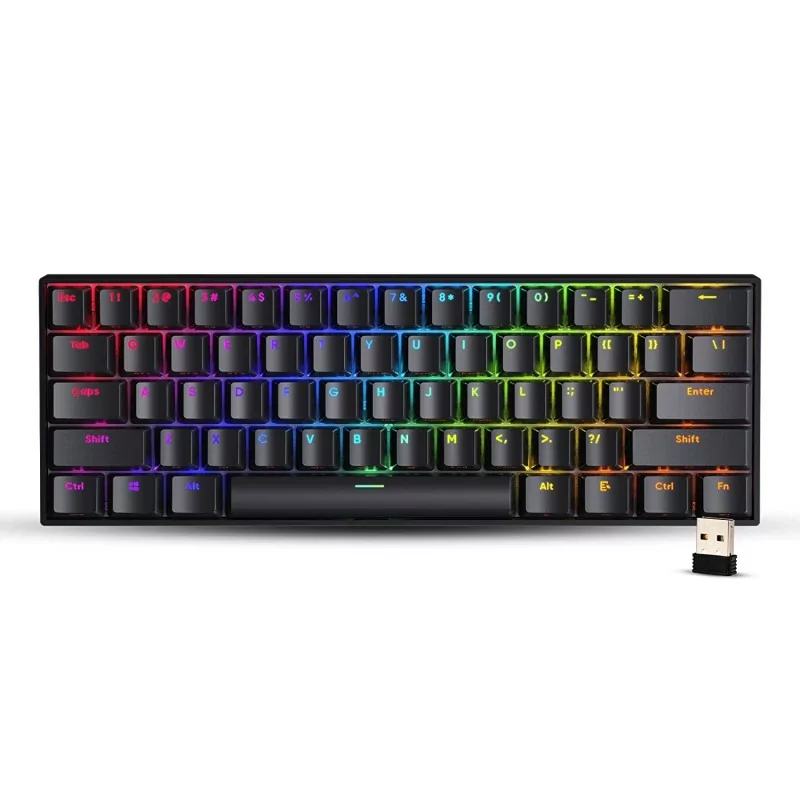 Zebronics Zeb Max Ninja 60% Wireless Black - Blue switch Zebronics Zeb Max Ninja 60% Wireless Black - Blue switch
